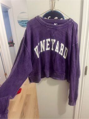 43. Vineyard Purple Corduroy Crewneck Sweatshirt